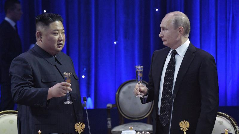 Kim Jong Un, Vladimir Putin, Vladivostok, Russia,  April 25, 2019