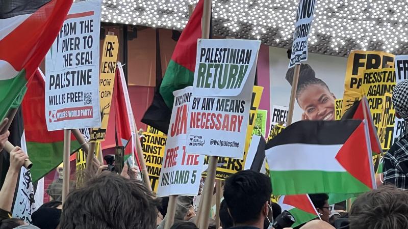 Palestine protest, New York City, Oct. 13, 2023