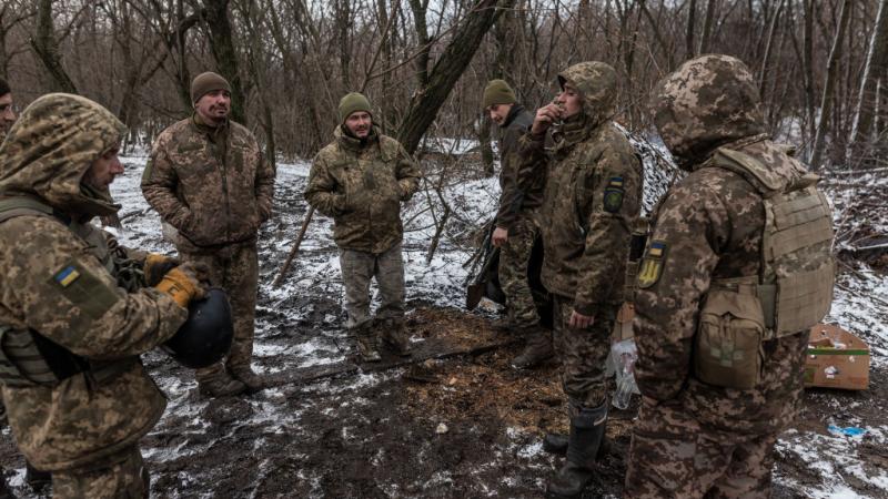 Ukrainian troops in winter