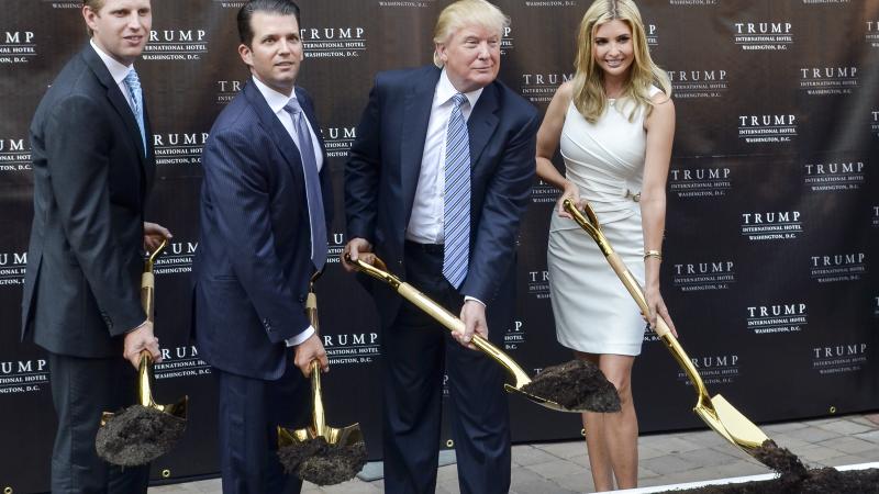 Eric Trump, Donald Trump Jr., Donald Trump, Ivanka Trump, July 23, 2014, Washington, D.C.