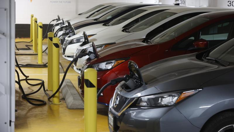 Electric vehicle charging, Toronto, Canada, June 16, 2022