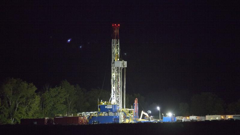 Natural gas drilling rig, Sept. 8, 2012, Montoursville, Pa.