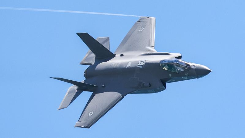 Israeli Air Force F-35 Lightning II fighter aircraft, Tel Aviv