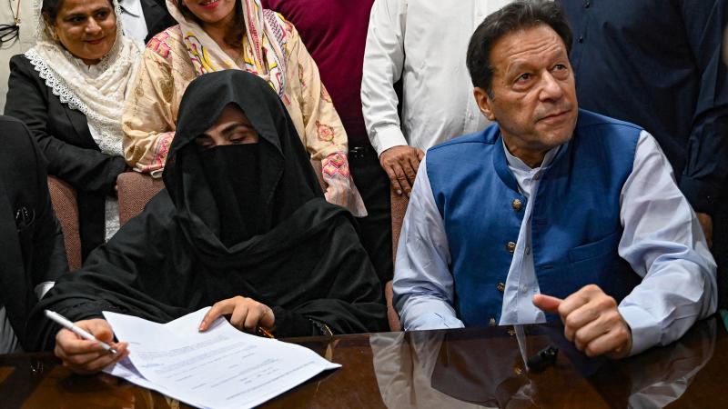 Imran Khan, wife Bushra Bibi, Pakistan, July 17, 2023