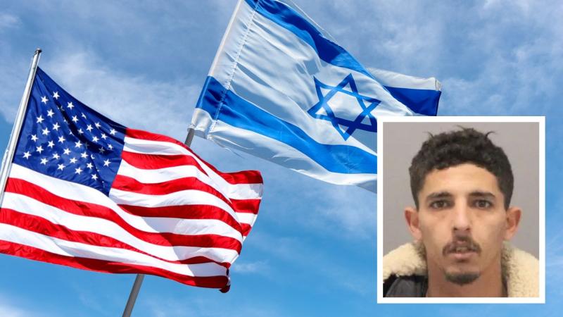 U.S., Israel flags, Stock photo, Insert: Bechir Lehbeib