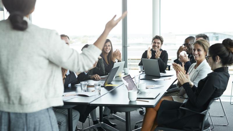 Stock corporate boardroom