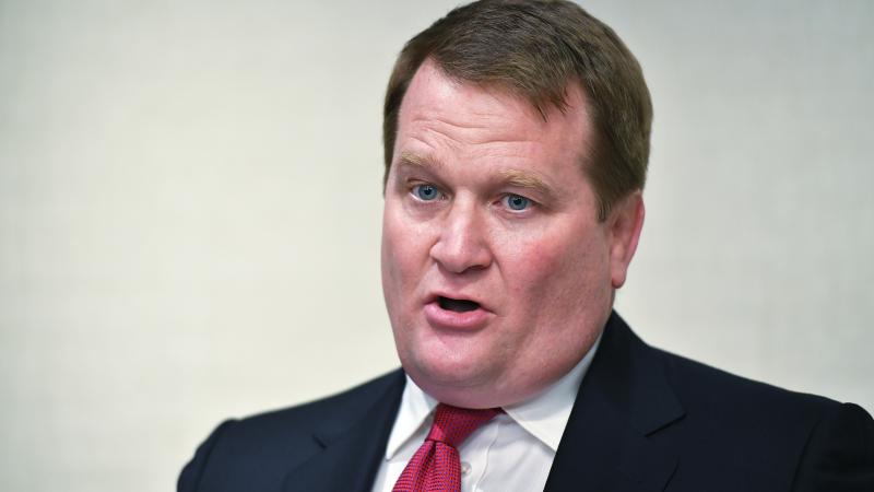 Tony Bobulinski, who claims to have been an associate of Hunter Biden, speaks to reporters at a hotel in Nashville, Tennessee on October 22, 2020, ahead of the final presidential debate. - Bobulinski is US President Donald Trump's debate guest. (Photo by MANDEL NGAN / AFP) (Photo by MANDEL NGAN/AFP via Getty Images)
