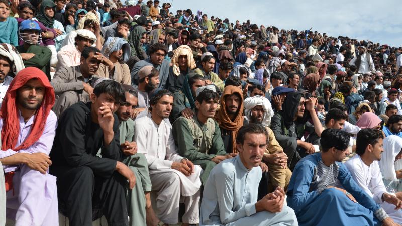 Stadium crowd, May 20, 2022, Khost, Afghanistan