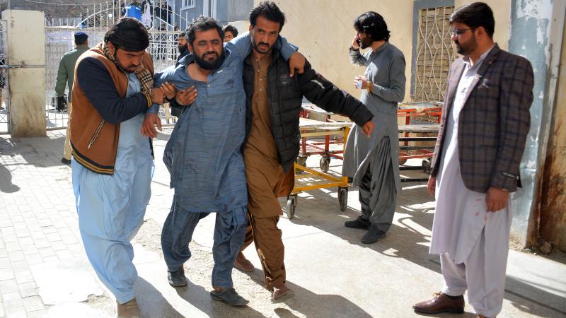 Bombing victim, Quetta, Pakistan, Feb. 7, 2024