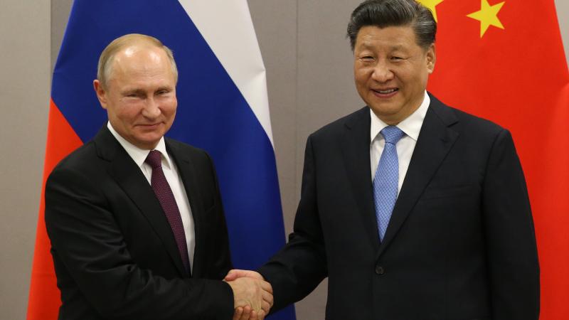 Vladimir Putin, Xi Jinping, Nov. 13, 2019, Brasilia, Brazil