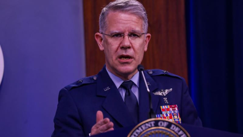 Former Air Force Brig. Gen. Paul Friedrichs, Joint Staff Surgeon speaks at press conference at the Pentagon January 28, 2021
