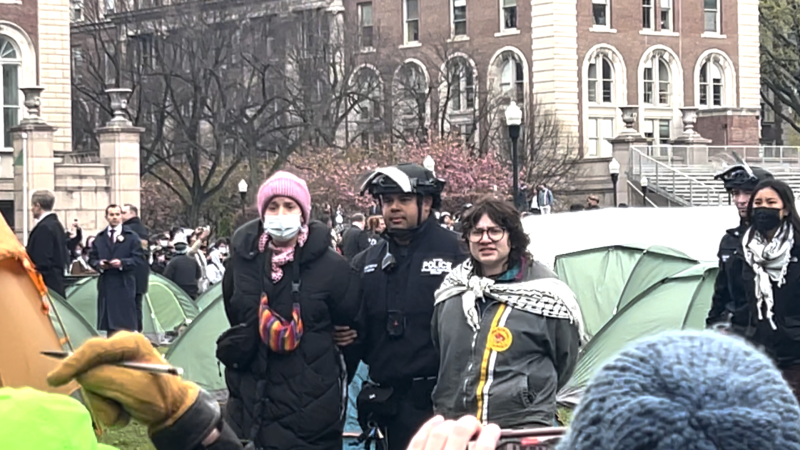 Columbia arrest, April 18, 2024, New York City