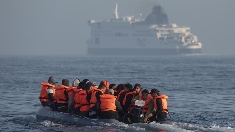 Migrant boat, U.K. coast, July 22, 2021