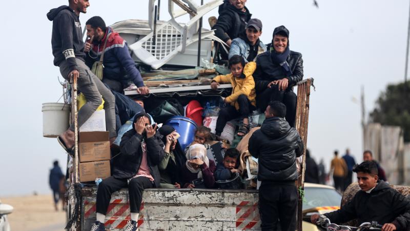 Palestinian refugees, Gaza, Feb. 12, 2024