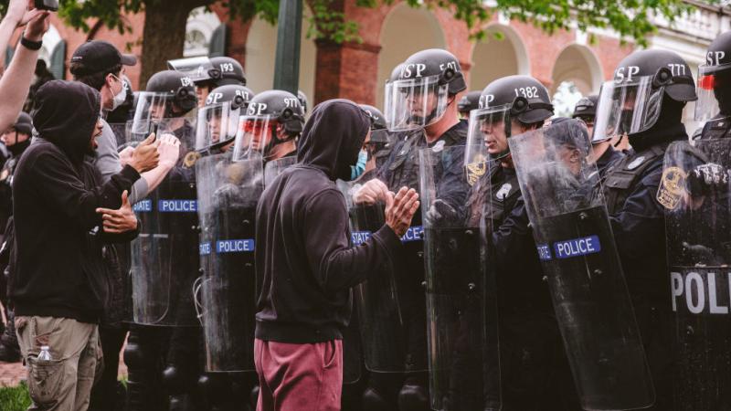 Anti-Israel protesters at U. of Virginia, May 4, 2024