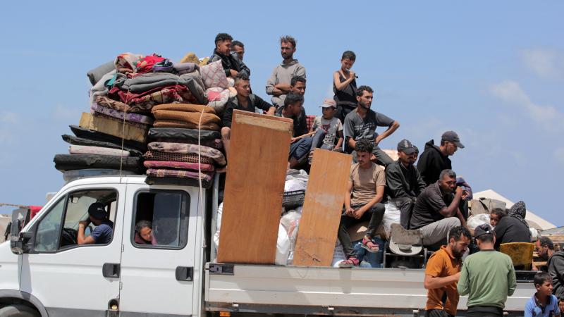 Evacuees from Rafah, Gaza, May 12, 2024