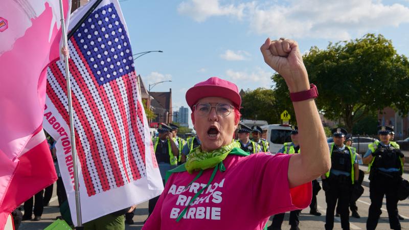 Pro-abortion protester DNC