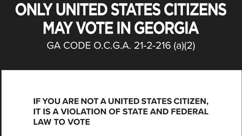 GeorgiaNonCitizenVotingSign