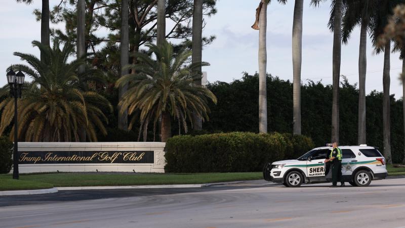 Law enforcement secure the area around Trump International Golf Club after an apparent assassination attempt of former President Donald Trump on September 15, 2024 in West Palm Beach, Florida.