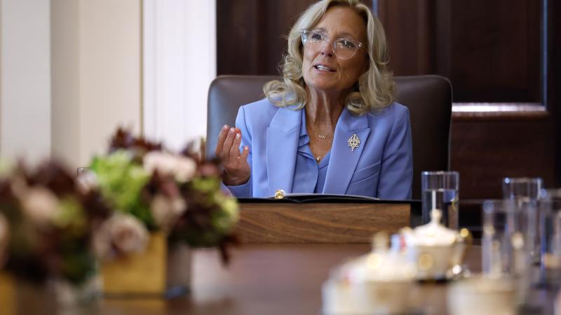 Jill Biden at cabinet meeting
