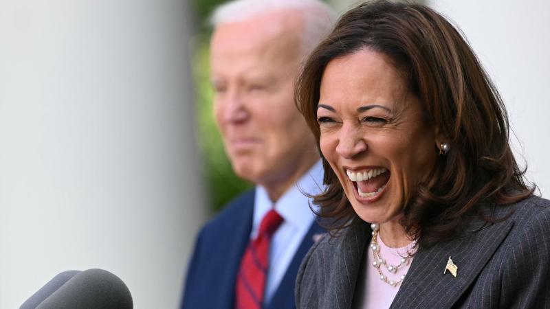 Harris yukking it up with Biden