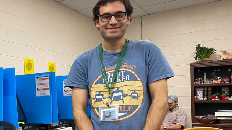 Georgia poll worker Nicholas Wimbish