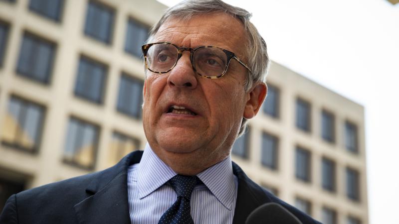 Paul Kamenar, attorney for Roger Stone associate Andrew Miller, speaks to reporters, after Miller refused to testify before a grand jury hearing as part of special counsel Robert Mueller's investigation into Russian interference in the 2016 presidential election