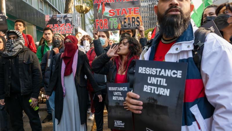 City University of New York students' pro-Palestine rally