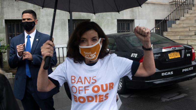 New York Gov. Kathy Hochul at abortion rally