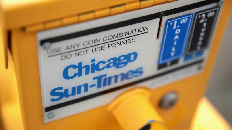 Chicago Sun Times newspapers are sold from of a dispenser near their editorial offices on May 15, 2017 in Chicago, Illinois.