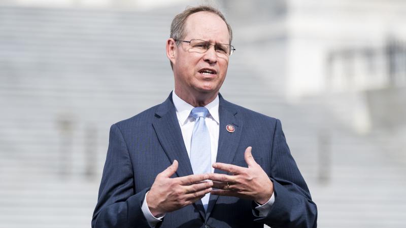 UNITED STATES - MAY 15: Rep. Greg Murphy, R-N.C., speaks during a television news interview before voting on the rule for the Health and Economic Recovery Omnibus Emergency Solutions (HEROES) Act on Friday, May 15, 2020.