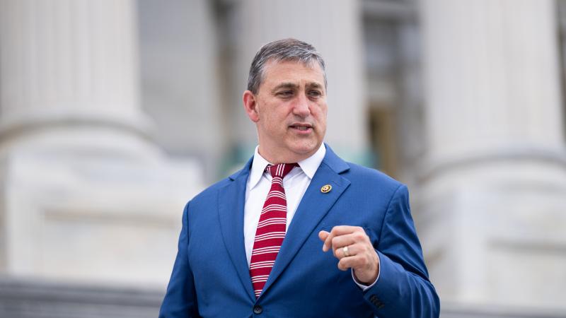 Rep.Nathaniel Moran, R-Texas, walks down the House steps after the final votes in the Capitol before Congress' October recess on Wednesday, September 25, 2024. 
