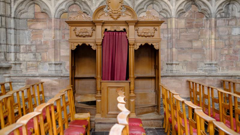 Catholic confession booth