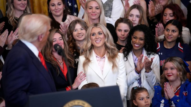Riley Gaines with President Trump