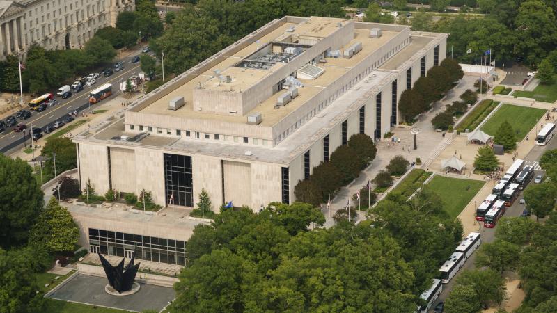 The Smithsonian Institution's National Museum of American History is seen from the Washington Monument on June 3, 2025 in Washington, DC.