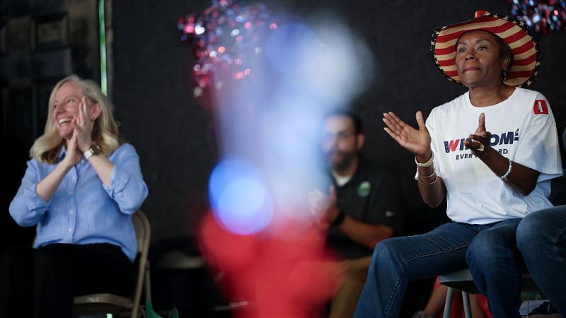 Virginia gubernatorial candidates Abigail Spanberger, Democrat, and Winsome Earle-Sears, Republican