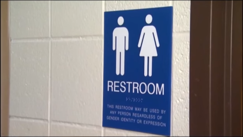 Restroom sign based on gender identity
