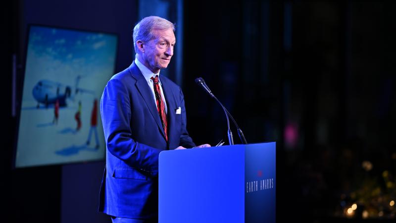 Tom Steyer speaks onstage at the 2024 TIME Earth Awards Gala at Second on April 24, 2024 in New York City