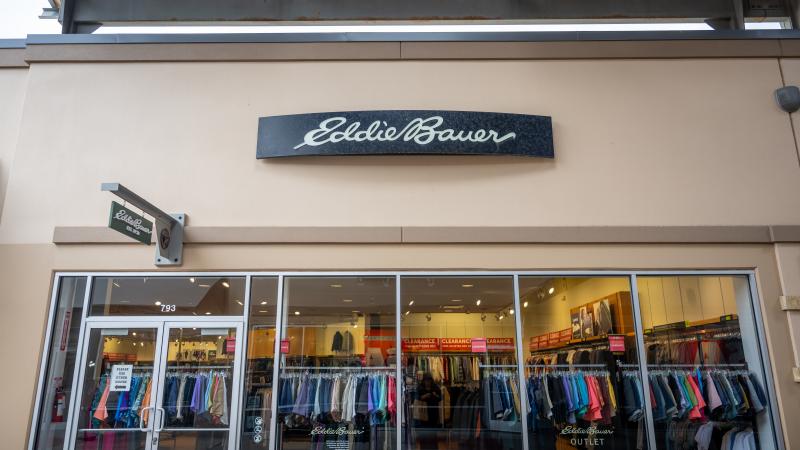 An Eddie Bauer store is seen on February 03, 2026 in Round Rock, Texas. Eddie Bauer is expected to close all of its North America stores after filing for bankruptcy.