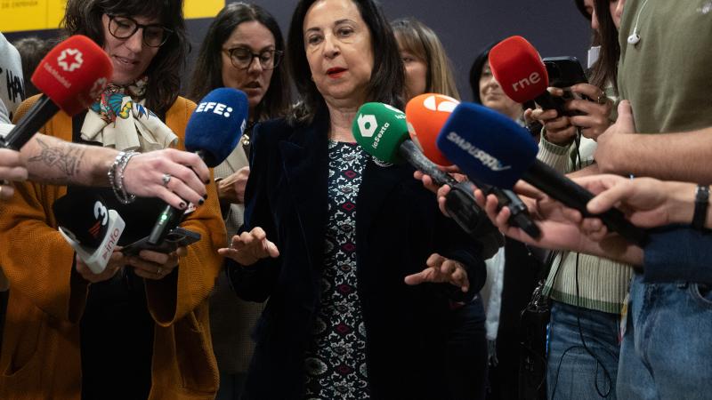 The Minister of Defence, Margarita Robles, during the presentation of the IN+DEF programme to support the defence industry, on 30 March, 2026 in Madrid, Spain