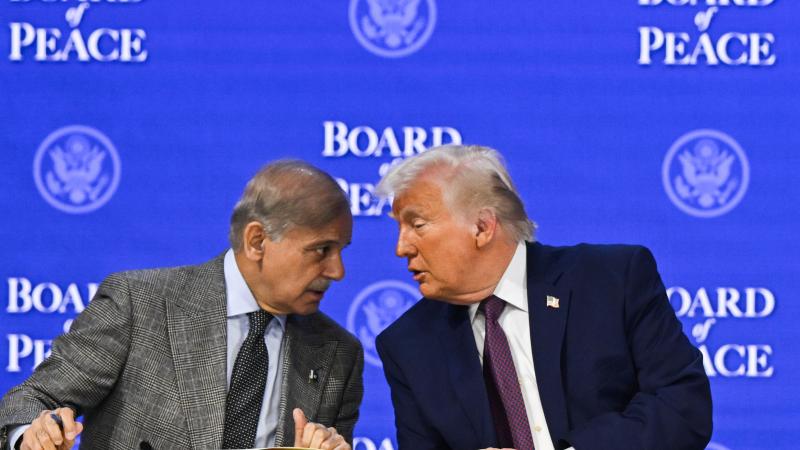 Pakistani Prime Minister Shehbaz Sharif with President Donald Trump