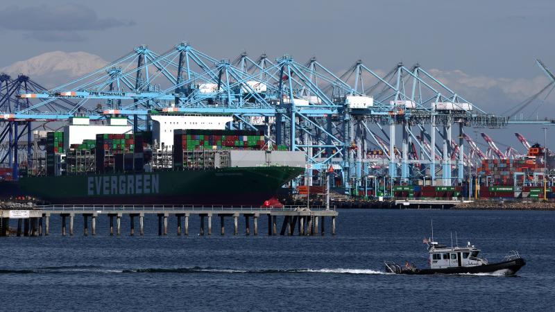 shipping containers at the Port of Los Angeles