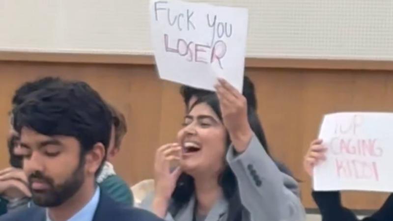 UCLA Law students protest DHS general counsel James Percival