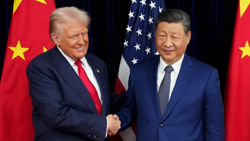 Trump and Xi meeting last year in South Korea