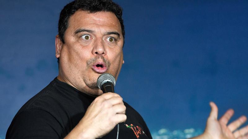 Comedian Carlos Mencia performs during his appearance at The Ice House Comedy Club on July 19, 2019 in Pasadena, California. 