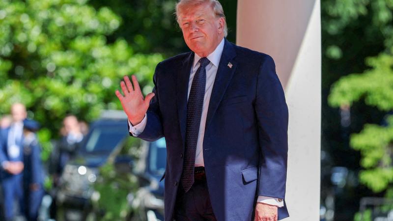 Trump attends the annual G7 summit in Geneva, France on Monday.