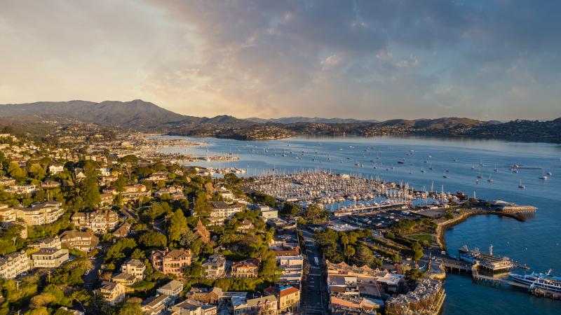 The Bay Area of town of Sausalito, California