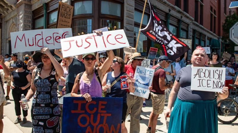 ICE protests Maine
