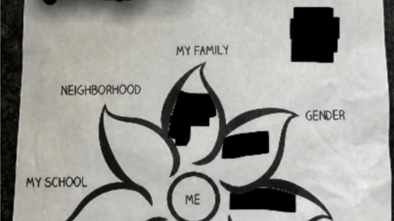 "Identity flower" assignment for schools by Glisten (formerly GLSEN)