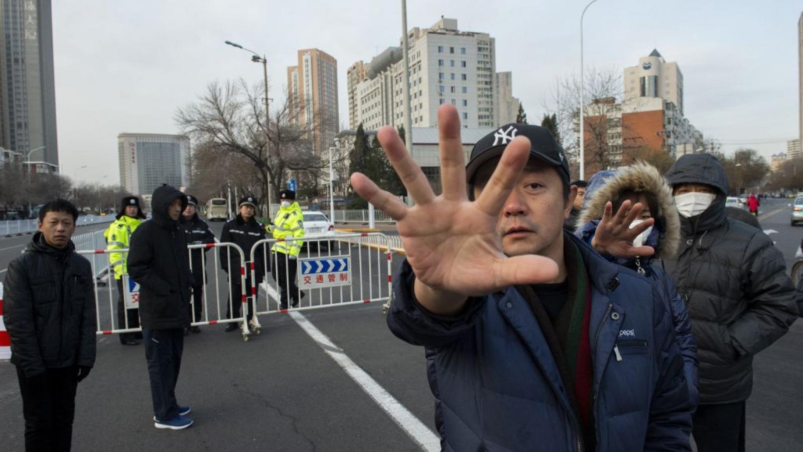 Protestors in China